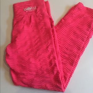 Booty by Brabants Coral Pink Leggings Crops Medium